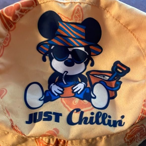 New Disney Parks Beach Sun Hat Infant Size ~ Mickey Mouse Yellow ~ Just Chillin' - Picture 14 of 15